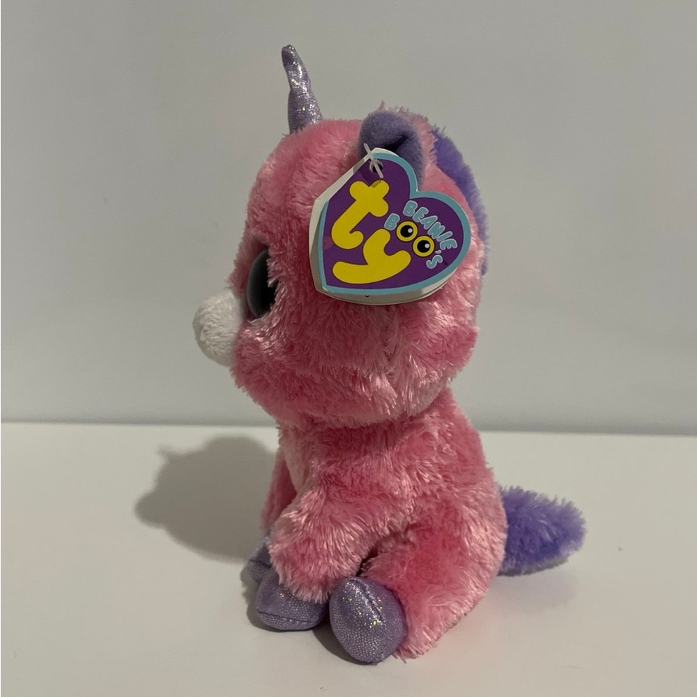 Ty Pink and Purple Plush Unicorn with Glittery Hooves - Picture 2 of 4